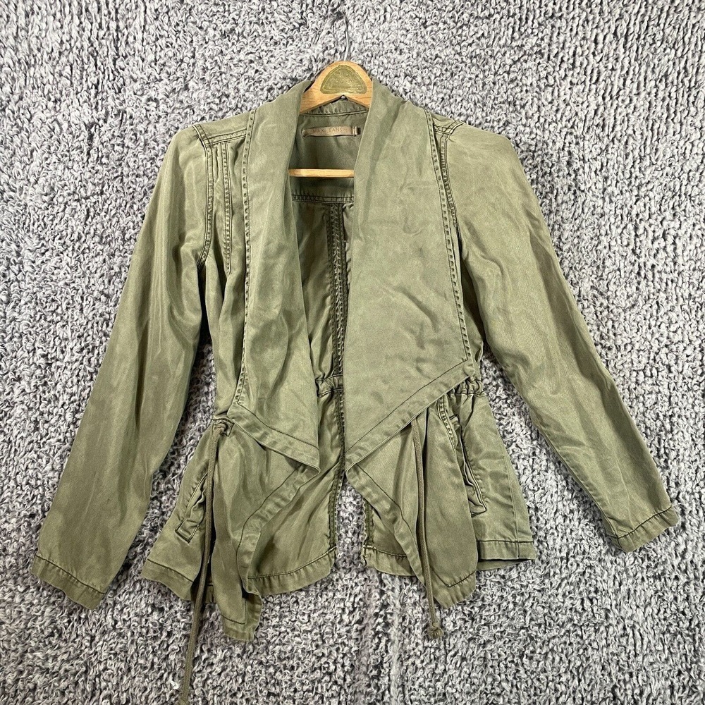 Max Jeans Jacket Medium Vetiver 100% Tencel Olive Green Waterfall Women's Medium